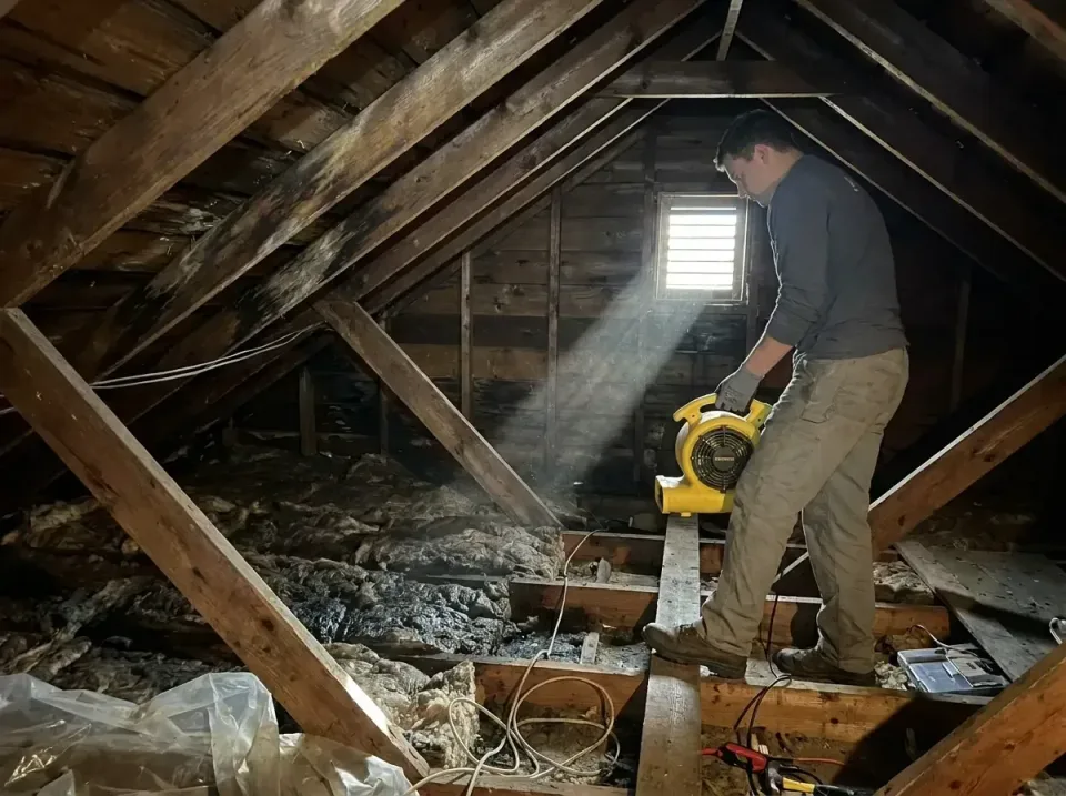 attic-water-damage-drying-proc-007 — frequently asked questions, Emergency Water Extraction & 24/7 Flood Response in Becker,…